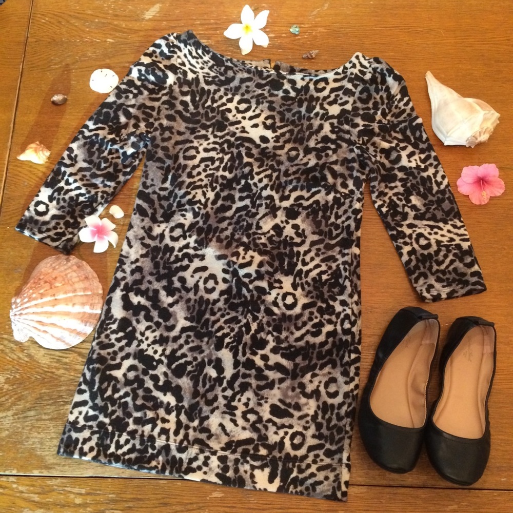 Audrey 3+1 Leopard Animal Print Dress, size Large